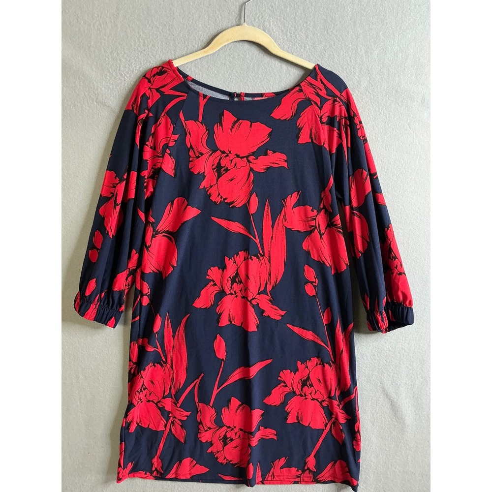 Halogen Dress Women's Small Floral‎ Print Dress 3/4 Sleeve Casual
